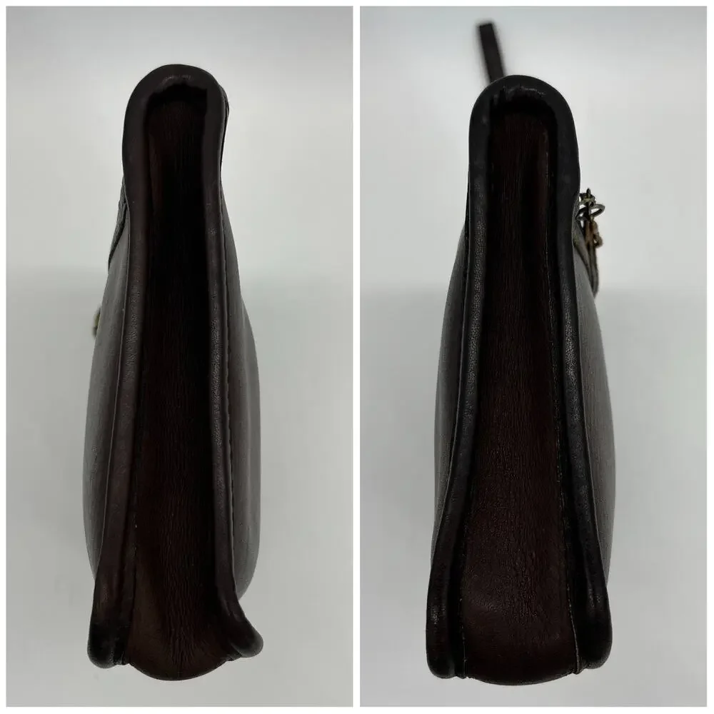 Vintage Coach NYC Standard Clutch 5140 Mocha 1980s - Picture 4 of 10
